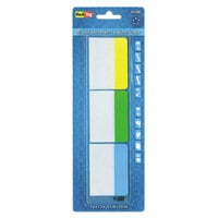 Redi-Tag 31080 Write-On 3 Assorted Color 2 inch x 1 1/2 inch Self-Stick Index Tab   - 30/Pack