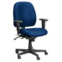 Eurotech 49802A-AT30 4x4 Series Navy Fabric Mid Back Multifunction Swivel Office Chair