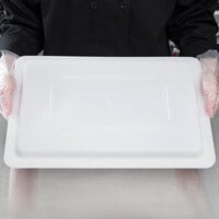 Choice 18 inch x 12 inch White Plastic Food Storage Box Lid