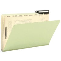 Smead 78208 Legal Size Mortgage File Folder - Guide Height with Metal 2/5 Cut Right Tab, Green - 10/Box