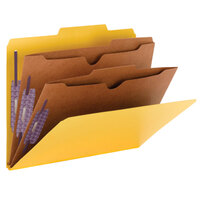Smead 14084 SafeSHIELD Letter Size Classification Folder with 2 Pockets - 10/Box