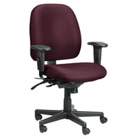 Eurotech 49802A-AT31 4x4 Series Burgundy Fabric Mid Back Multifunction Swivel Office Chair