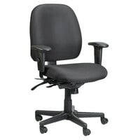Eurotech 49802A-AT33 4x4 Series Black Fabric Mid Back Multifunction Swivel Office Chair
