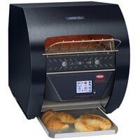 Hatco TQ3-400 Toast-Qwik Black Conveyor Toaster with 2" Opening and Digital Controls - 120V, 1780W