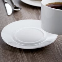 Schonwald 9136925 Fine Dining 5 7/8 inch Round Continental White Porcelain Saucer - 12/Case