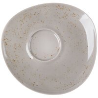 Schonwald 9386918-63043 Pottery 6 1/8 inch Unique Light Gray Porcelain Saucer - 12/Case