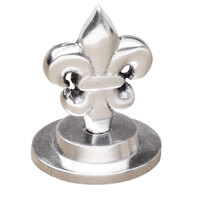 Clipper Mill by GET SGN-24 2 1/2 inch Chrome Plated Iron Fleur de Lis Card Holder
