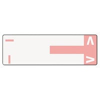 Smead 67160 1 3/16 inch x 3 5/8 inch Alpha-Z Color-Coded Pink I & V First Letter Name Filing Labels - 100/Pack