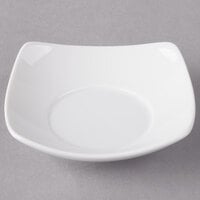 Schonwald 9136113 Fine Dining 2.75 oz. Square Continental White Porcelain Bowl - 12/Case