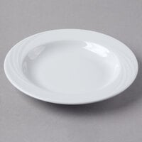 Schonwald 9180123 Donna 10.25 oz. Round Continental White Rim Deep Porcelain Bowl - 6/Case