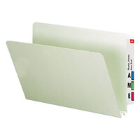 Smead 29210 Heavy Duty Legal Size File Folder with 2 inch Expansion - Standard Height with Straight Cut End Tab, Gray/Green - 25/Box
