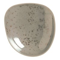 Schonwald 9385709-63043 Pottery 3 1/2 inch Unique Light Gray Organic Porcelain Plate - 24/Case