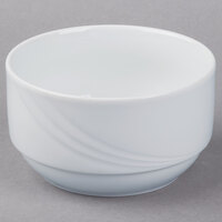 Schonwald 9185740 Donna 15.5 oz. Continental White Porcelain Stacking Bowl - 6/Case