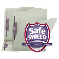 Smead 14980 SafeSHIELD Letter Size Fastener Folder with 2 Fasteners, 1 inch Expansion - 25/Box