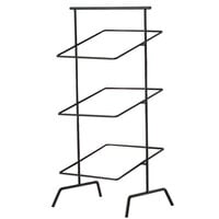 Clipper Mill by GET IR-704B POP 12" Black Powder Coated Iron Square 3-Tier Basket Stand