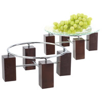 Clipper Mill by GET WRS-803SET2 Circlo Brown Wood / Chrome Plated Iron Riser Set