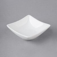 Acopa 2.5 oz. Bright White Porcelain Square Sauce Cup - 12/Pack