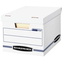 Fellowes 5703604 Bankers Box STOR/FILE 16 1/4 inch x 12 1/2 inch x 10 1/2 inch White Letter / Legal File Storage Box with Lift-Off Lid - 6/Pack