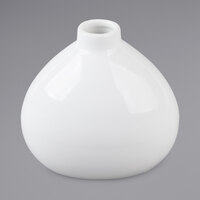 Acopa 3 1/4 inch Bright White Porcelain Bulb Bud Vase