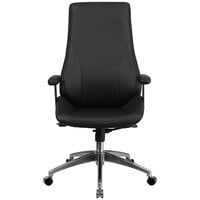 Flash Furniture BT-90068H-GG Black High Back Leather Executive Swivel Office Chair