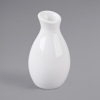Acopa 3 3/4 inch Bright White Porcelain Jug Bud Vase