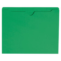 Smead 75503 Letter Size File Jacket - No Expansion, Reinforced Straight Cut Tab, Green - 100/Box