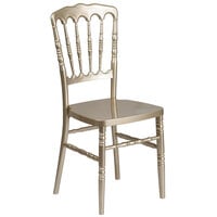 Flash Furniture LE-L-MON-GD-GG Hercules Gold Napoleon Chiavari Resin Stacking Chair