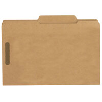 Smead 19880 Legal Size Fastener Folder with 2 Fasteners - Reinforced 2/5 Cut Right of Center Tab, Kraft - 50/Box