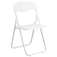 Flash Furniture RUT-I-WHITE-GG Hercules White Heavy Duty Plastic Folding Chair