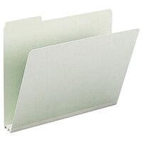 Smead 13234 Letter Size File Folder with 2 inch Expansion - Standard Height with 1/3 Cut Assorted Tab, Gray/Green - 25/Box