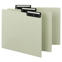 Smead 50534 Green Blank File Guide with 1/3 Metal Tab, Letter   - 50/Box