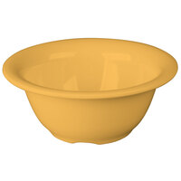 Carlisle 3303822 Sierrus 10 oz. 5 3/8 inch Honey Yellow Rimmed Melamine Nappie Bowl - 24/Case