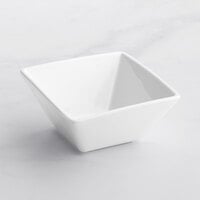 Acopa 18 oz. Square Bright White Porcelain Bowl - 6/Pack