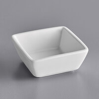 Acopa 2.75 oz. Square Bright White Porcelain Sauce Cup - 12/Pack