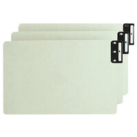 Smead 63276 Green Alphabetical File Guide with Metal Vertical Side Tab, Legal - 25/Set