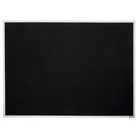 Aarco BOFD3648 36 inch x 48 inch Black Felt Open Face Horizontal Indoor Message Board with Aluminum Frame and 3/4 inch Letters