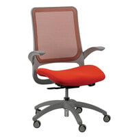 Eurotech MF22 Hawk Series Orange Mesh Mid Back Swivel Office Chair