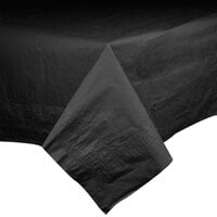 Hoffmaster 220613 54" x 108" Cellutex Black Tissue / Poly Paper Table Cover - 25/Case