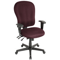 Eurotech FM4080-AT31 4x4 XL Series Burgundy Fabric Mid Back Swivel Office Chair