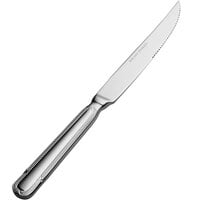 Bon Chef S815 Florence 9 5/8 inch 13/0 Stainless Steel European Size Solid Handle Steak Knife - 12/Case