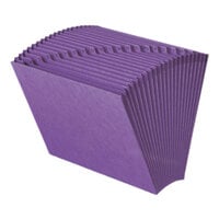 Smead 70721 Letter Size 21-Pocket Expanding File - A-Z Indexed, Open Top, Purple