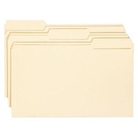 Smead 15338 Legal Size File Folder with Antimicrobial Protection - Standard Height with 1/3 Cut Assorted Tab, Manila - 100/Box