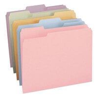 Smead 11953 Letter Size File Folder - Standard Height with 1/3 Cut Assorted Tab, Assorted Colors - 100/Box