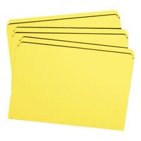 Smead 17910 Legal Size File Folder - Standard Height with Reinforced Straight Cut Tab, Yellow - 100/Box