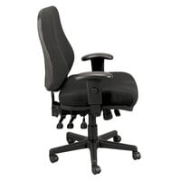 Eurotech 24/7-5806 24/7 Series Dove Black Fabric Mid Back Swivel Office Chair