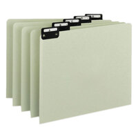 Smead 50576 Green Alphabetical File Guide with 1/5 Tab, Letter   - 25/Set