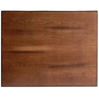 Lancaster Table & Seating 24" x 30" Solid Wood Live Edge Table Top with Antique Walnut Finish