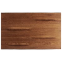 Lancaster Table & Seating Industrial 30" x 48" Solid Wood Live Edge Table Top with Antique Walnut Finish