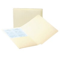 Smead 24115 Shelf-Master Letter Size File Folder with Pocket - Standard Height with Straight Cut End Tab, Manila   - 50/Box