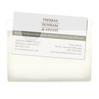 Smead 68123 Business Card Size Clear Self-Adhesive Top-Load Poly Pocket - 4 1/16 inch x 3 inch - 100/Box